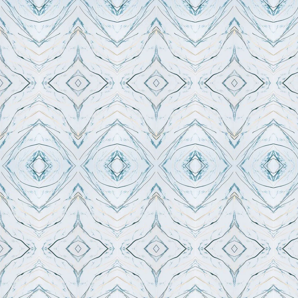 Set 6 panouri decorative autoadezive cu folie de aluminiu, efect marmura,  suprafata acoperita 1.08 m², Naimeed D7125, 60x30 cm, Alb/Albastru