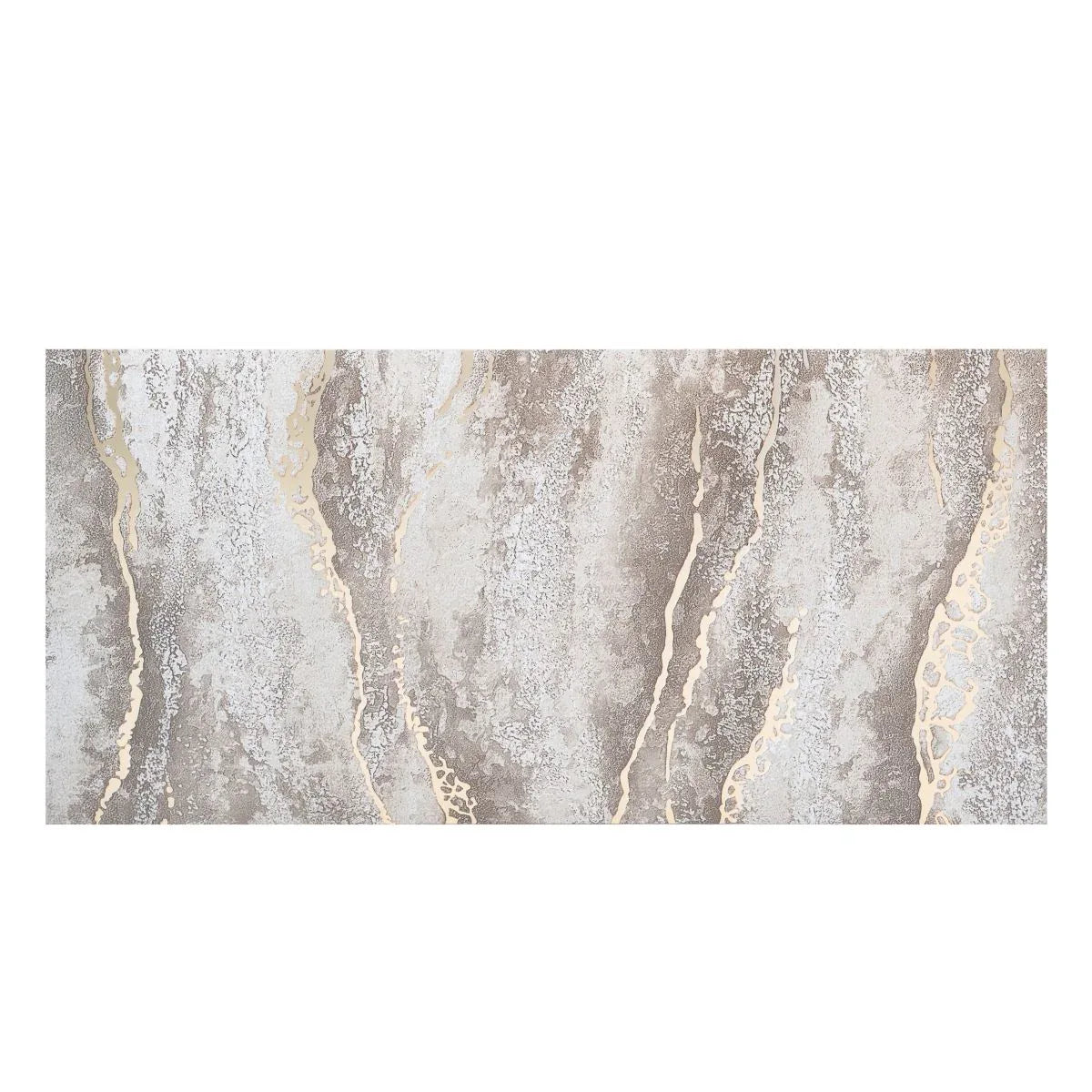 Set 6 panouri decorative autoadezive cu folie de aluminiu, efect marmura,  suprafata acoperita 1.08 m², Naimeed D7128, 60x30 cm, Maro deschis