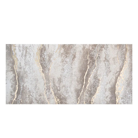 Set 6 panouri decorative autoadezive cu folie de aluminiu, efect marmura,  suprafata acoperita 1.08 m², Naimeed D7128, 60x30 cm, Maro deschis