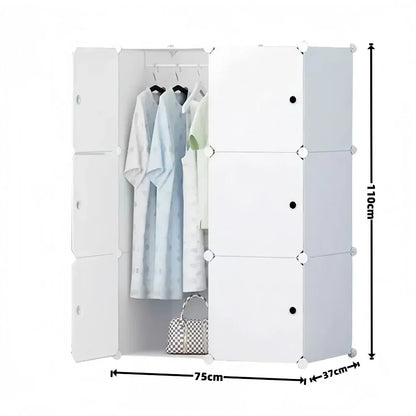 Dulap Modular, 6 Usi, D7152, Alb