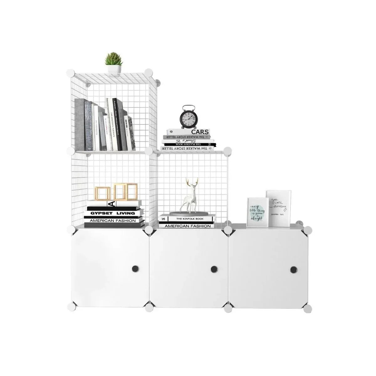 Dulap Modular, 3 Usi, Naimeed D7156, 110x110x37cm , Alb