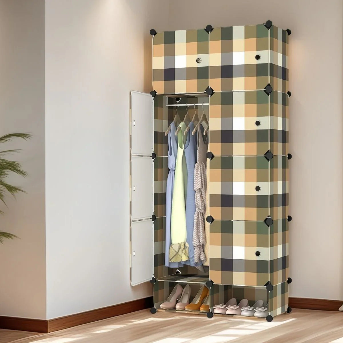 Dulap Modular, 8 Usi, Naimeed D7161, 162x75x37cm ,Verde