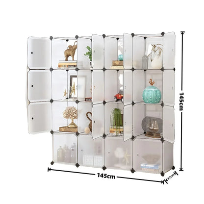 Dulap Modular, 16 Usi, Naimeed D7168, 145x145x37cm , Alb
