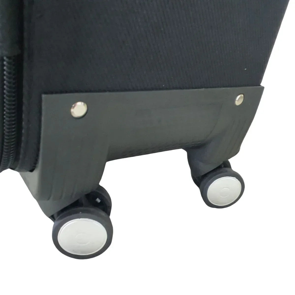 Troler voiaj, Mediu, Naimeed D7179, 4 roti duble 360 grade, material textil, inchidere cifru, Gri, 41x24x66cm