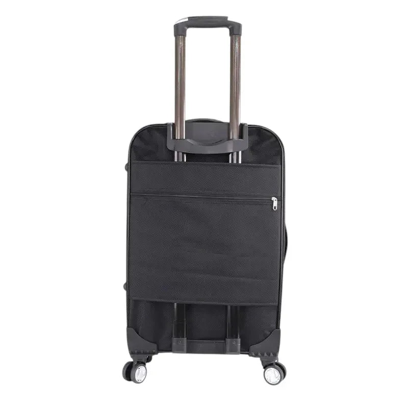 Troler voiaj, Mediu, Naimeed D7179, 4 roti duble 360 grade, material textil, inchidere cifru, Gri, 41x24x66cm