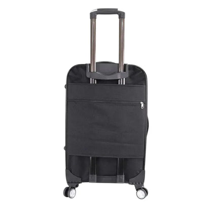 Troler voiaj, Mediu, Naimeed D7179, 4 roti duble 360 grade, material textil, inchidere cifru, Gri, 41x24x66cm