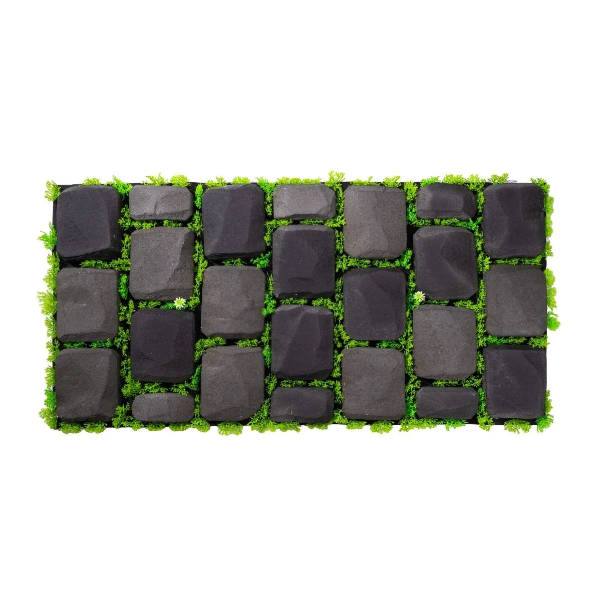 Panou din pietre artificiale, cu iarba,  Naimeed D7195, 100x50 cm