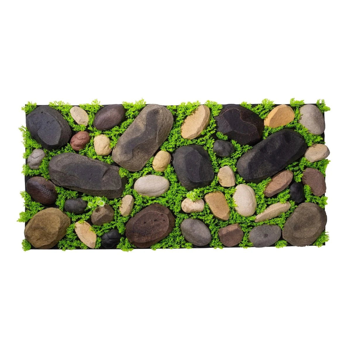 Panou din pietre artificiale, cu iarba,  Naimeed D7196, 100x50 cm