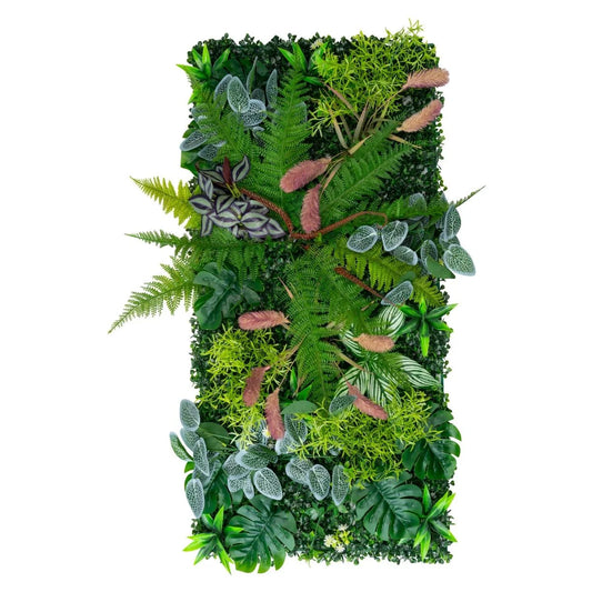 Panou din plante artificiale, cu frunze, Naimeed D7199, Verde, 100X50 cm