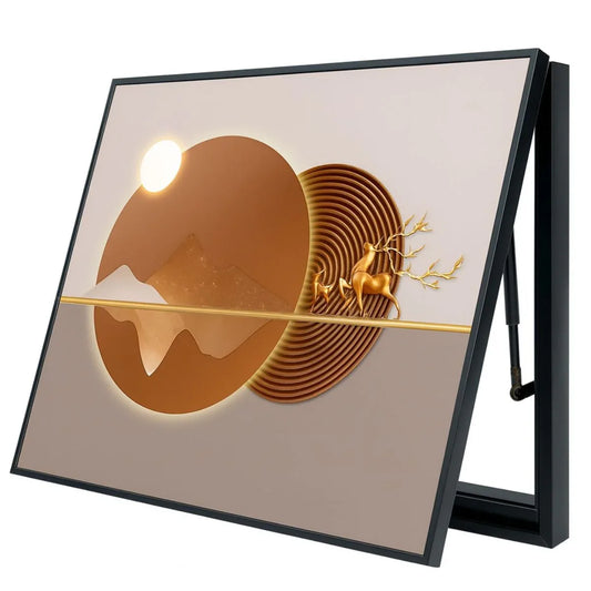 Capac tablou pentru contor electric, Naimeed D7269, mascare tablou electric, design modern si elegant, 40x50x4cm, rama neagra