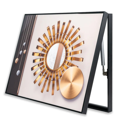 Capac tablou pentru contor electric, Naimeed D7240, mascare tablou electric, design modern si elegant, 40x50x3,8cm, rama neagra
