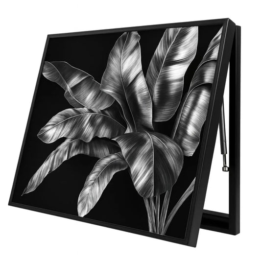 Capac tablou pentru contor electric, Naimeed D7245, mascare tablou electric, design modern si elegant, 40x50x3,8cm, rama neagra