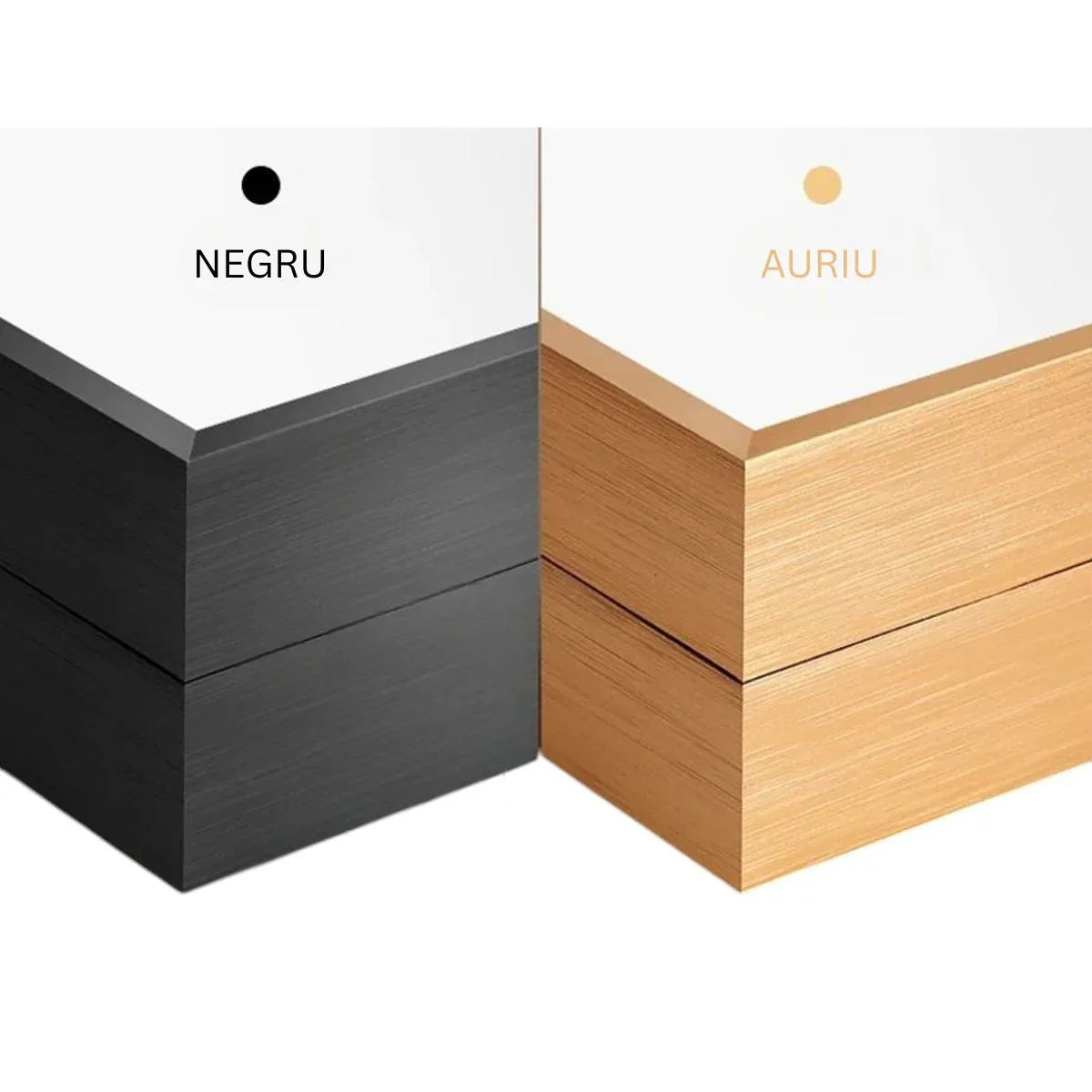 Capac tablou pentru contor electric, Naimeed D7248, mascare tablou electric, design modern si elegant, 50x60x3,8cm, rama aurie