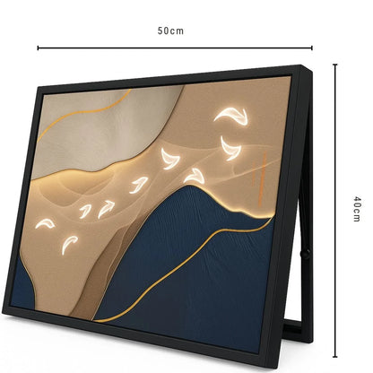 Capac tablou pentru contor electric, Naimeed D7271, mascare tablou electric, design modern si elegant, 40x50x4cm, rama neagra