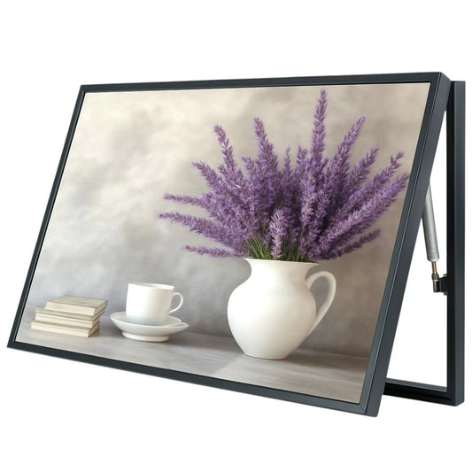 Capac tablou pentru contor electric, Naimeed D7282, mascare tablou electric, design modern si elegant, 50x60x4 cm, rama neagra