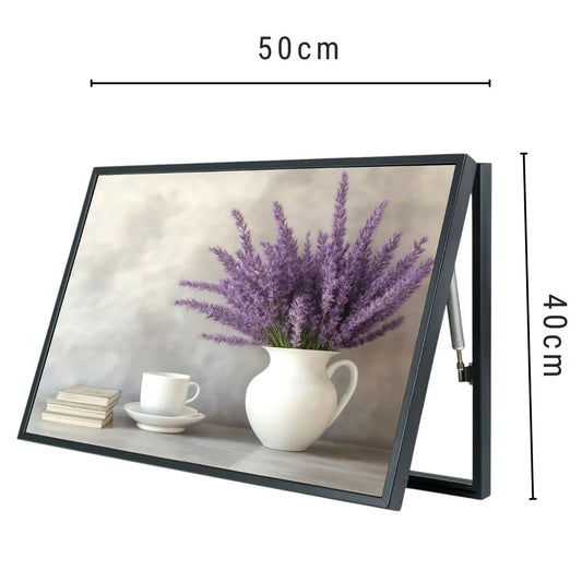 Capac tablou pentru contor electric, Naimeed D7276, mascare tablou electric, design modern si elegant, 40x50x4cm, rama neagra