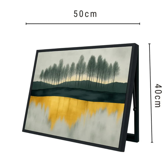 Capac tablou pentru contor electric, Naimeed D7284, mascare tablou electric, design modern si elegant, 50x60x4cm, rama neagra