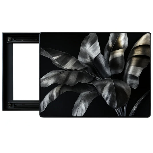 Capac tablou pentru contor electric, Naimeed D7289, mascare tablou electric, design modern si elegant, 30x40x2.8cm, rama neagra