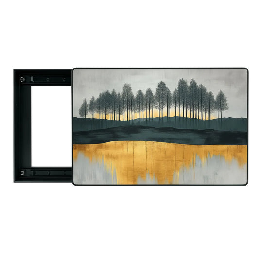 Capac tablou pentru contor electric, Naimeed D7290, mascare tablou electric, design modern si elegant, 30x40x2.8cm, rama neagra