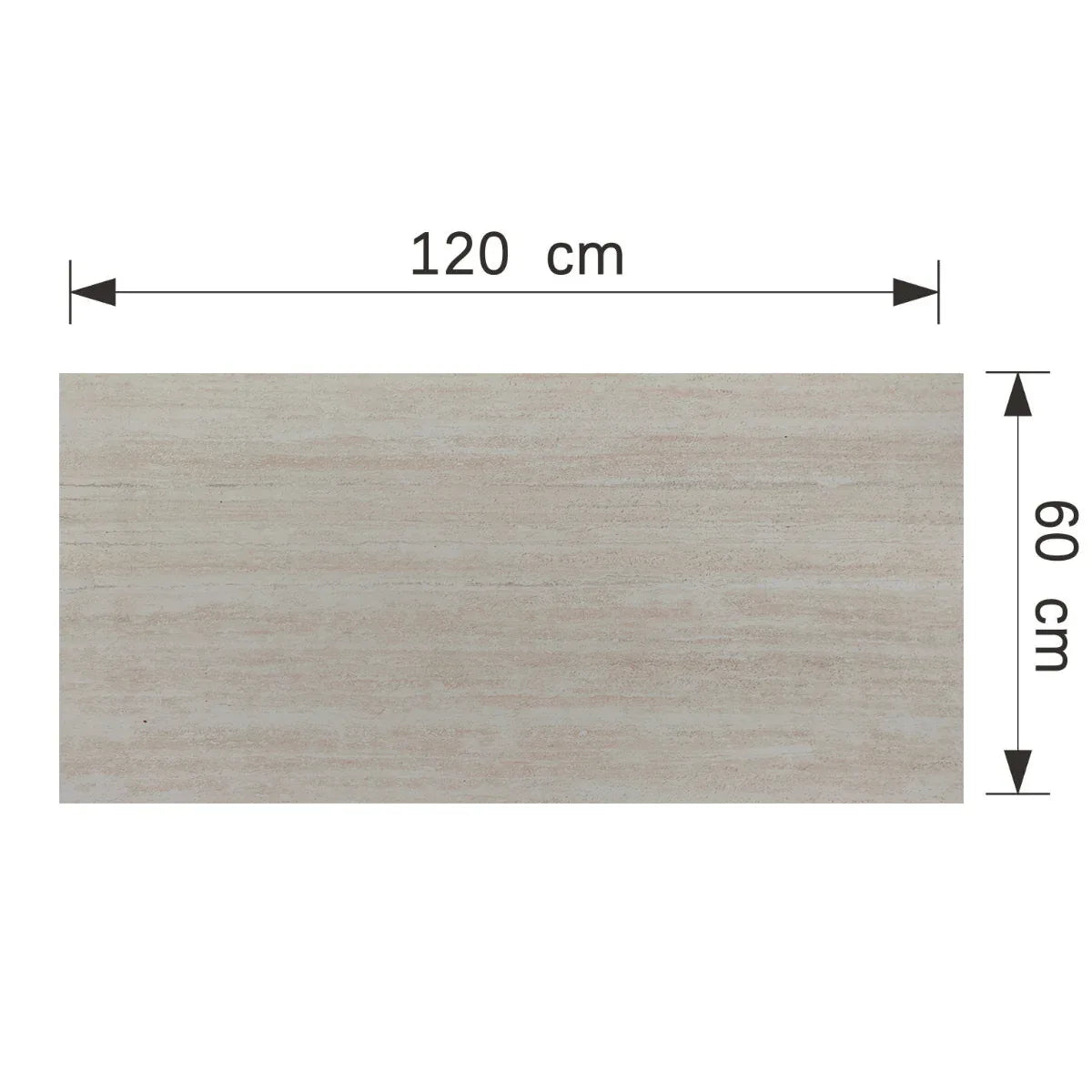 Set 16 panouri decorative din praf de piatra, Naimeed D7307, ignifuge, strat protector ceramic, rezistente la razele UV, 120x60x0.2 cm, bej travertin