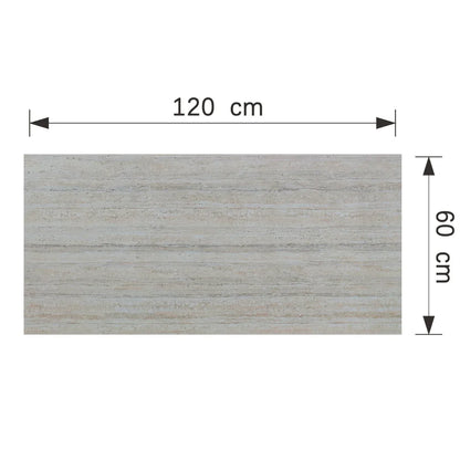 Set 16 panouri decorative din praf de piatra, Naimeed D7310, ignifuge, strat protector ceramic, rezistente la razele UV, 120x60x0.2 cm, alb bejuit