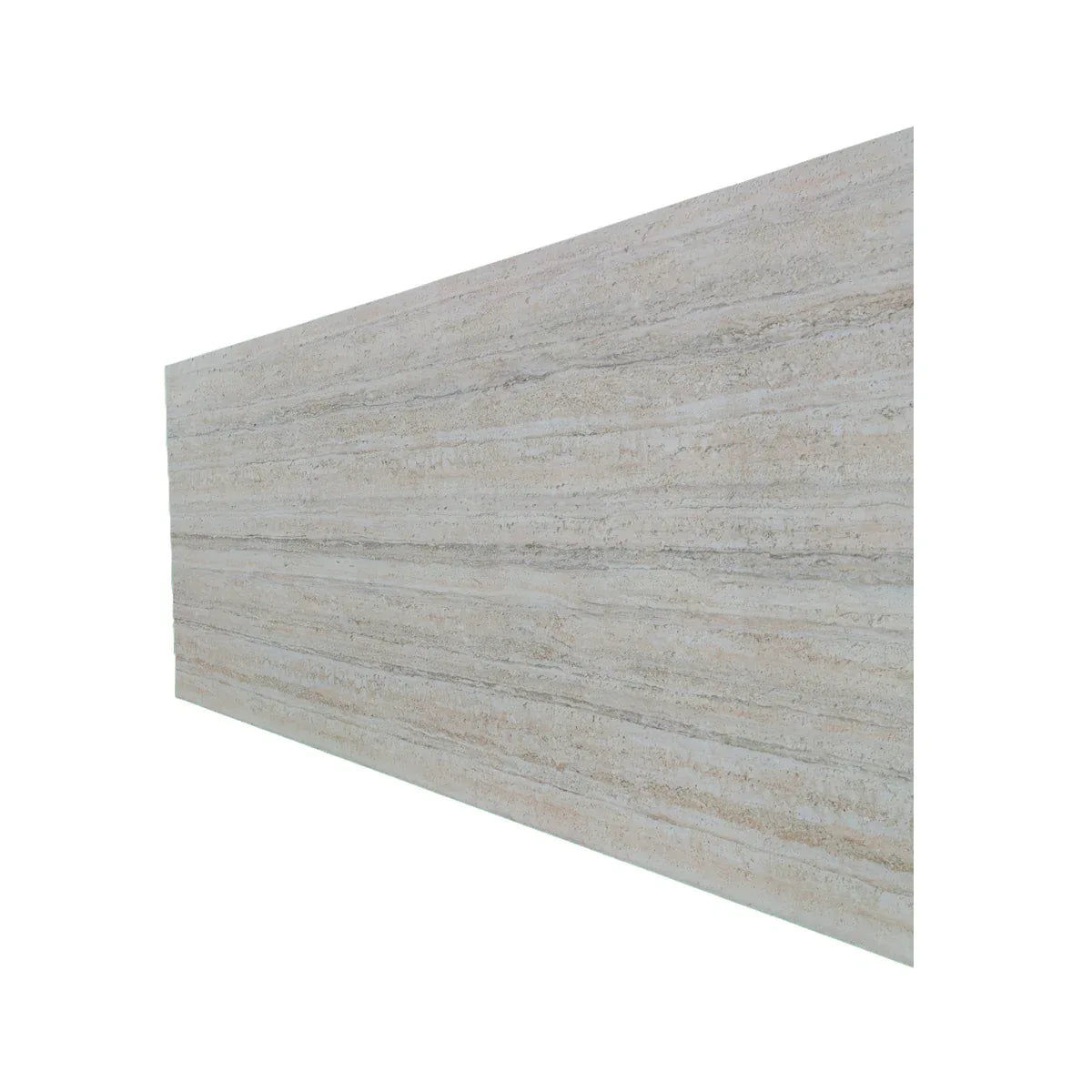Panou decorativ din praf de piatra, Naimeed D7310, flexibil, ignifug, strat protector ceramic, rezistent la razele UV, 120x60x0.2 cm, alb bejuit