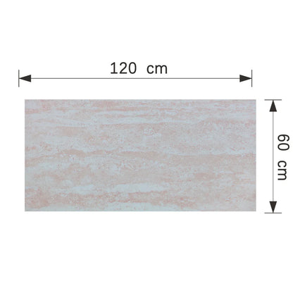 Panou decorativ din praf de piatra, Naimeed D7311, flexibil, ignifug, strat protector ceramic, rezistent la razele UV, 120x60x0.2 cm, bej rozaliu