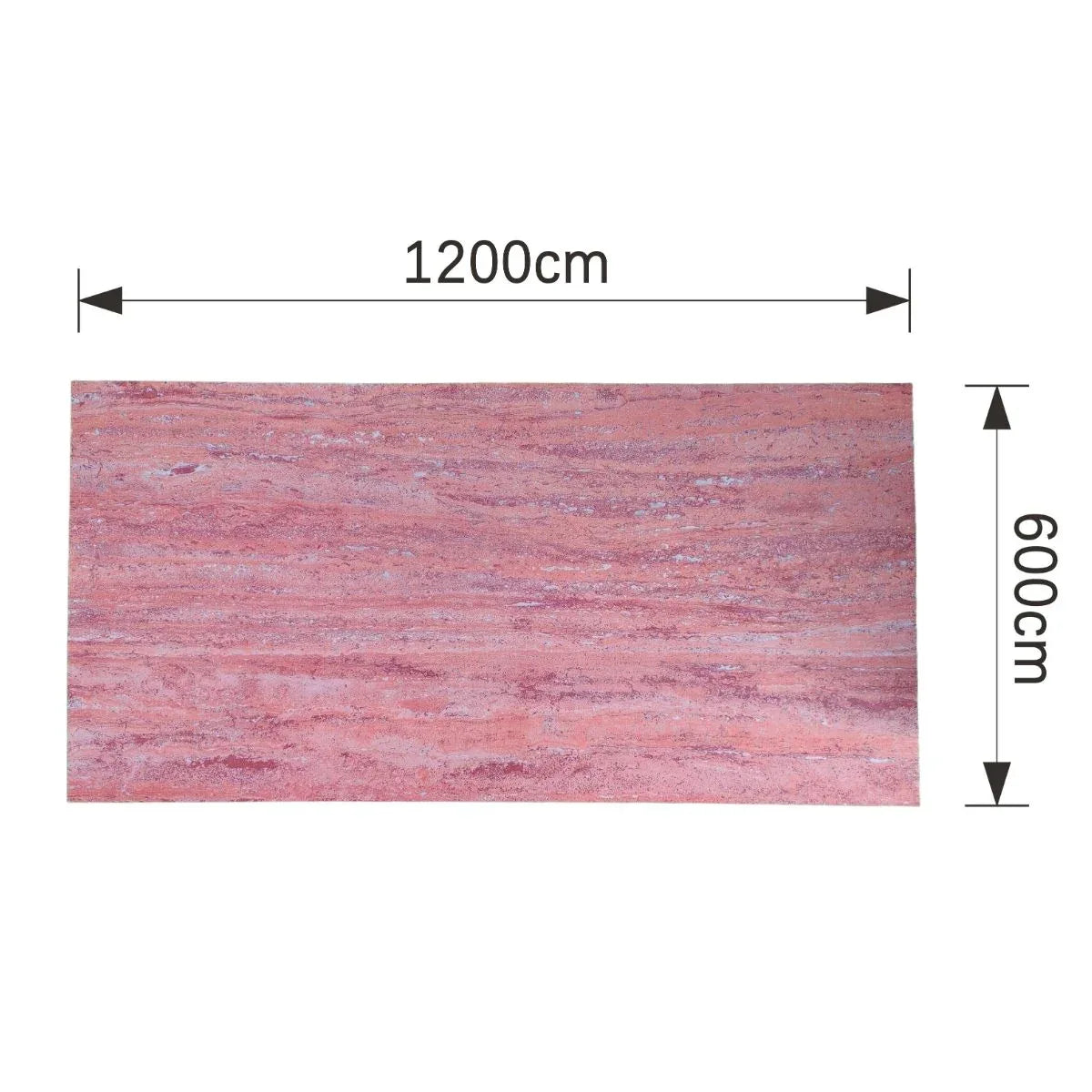 Panou decorativ din praf de piatra, Naimeed D7313, flexibil, ignifug, strat protector ceramic, rezistent la razele UV, 120x60x0.2 cm, coral