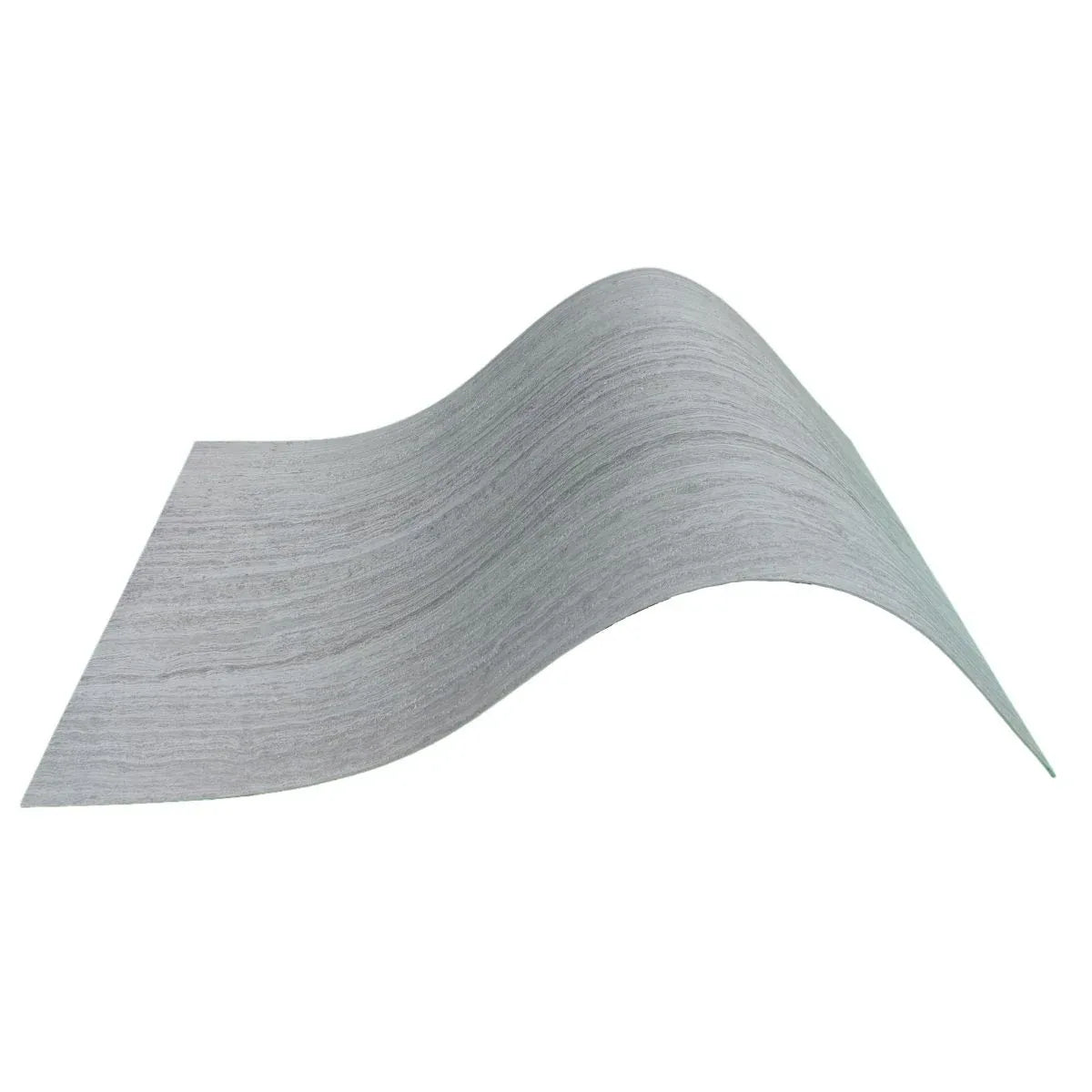 Panou decorativ din praf de piatra, Naimeed D7314, flexibil, ignifug, strat protector ceramic, rezistent la razele UV, 120x60x0.2 cm, cenusiu
