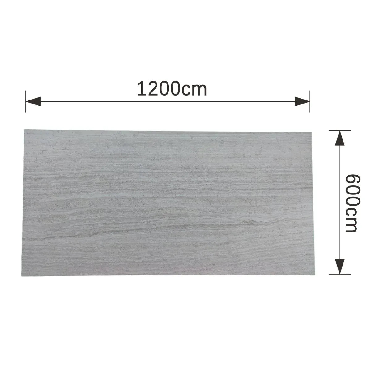 Panou decorativ din praf de piatra, Naimeed D7314, flexibil, ignifug, strat protector ceramic, rezistent la razele UV, 120x60x0.2 cm, cenusiu