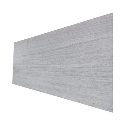 Set 16 panouri decorative din praf de piatra, Naimeed D7315, ignifuge, strat protector ceramic, rezistente la razele UV, 120x60x0.2 cm, cenusiu pal