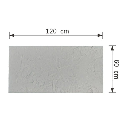 Set 14 panouri decorative din praf de piatra, Naimeed D7316, flexibile, ignifuge, strat protector ceramic, rezistente la razele UV, 120x60x0.2 cm, alb