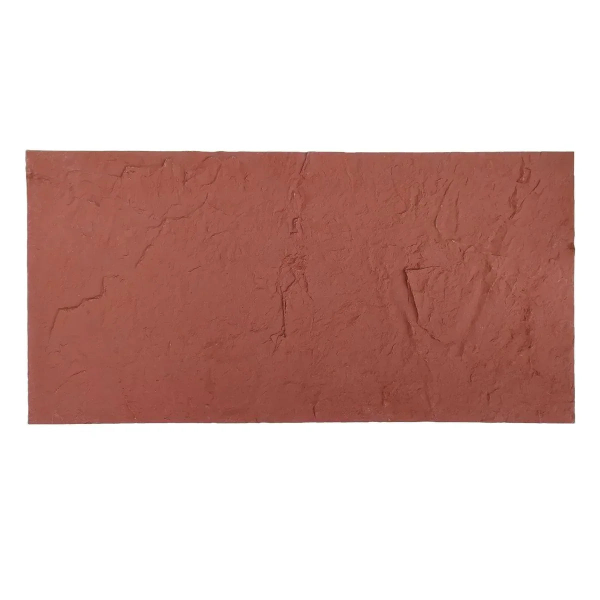 Set 10 panouri decorative din praf de piatra, Naimeed D7318, flexibile, ignifuge, strat protector ceramic, rezistente la razele UV, 120x60x0.2 cm, rosu caramiziu