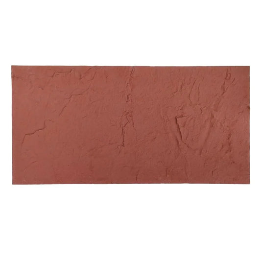 Set 10 panouri decorative din praf de piatra, Naimeed D7318, flexibile, ignifuge, strat protector ceramic, rezistente la razele UV, 120x60x0.2 cm, rosu caramiziu