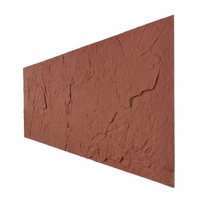 Panou decorativ din praf de piatra, Naimeed D7318, flexibil, ignifug, strat protector ceramic, rezistent la razele UV, 120x60x0.2 cm, rosu caramiziu