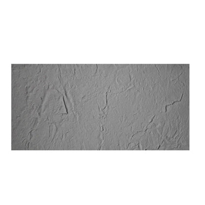 Set 8 panouri decorative din praf de piatra, Naimeed D7319, flexibile, ignifuge, strat protector ceramic, rezistente la razele UV, 120x60x0.2 cm, gri deschis