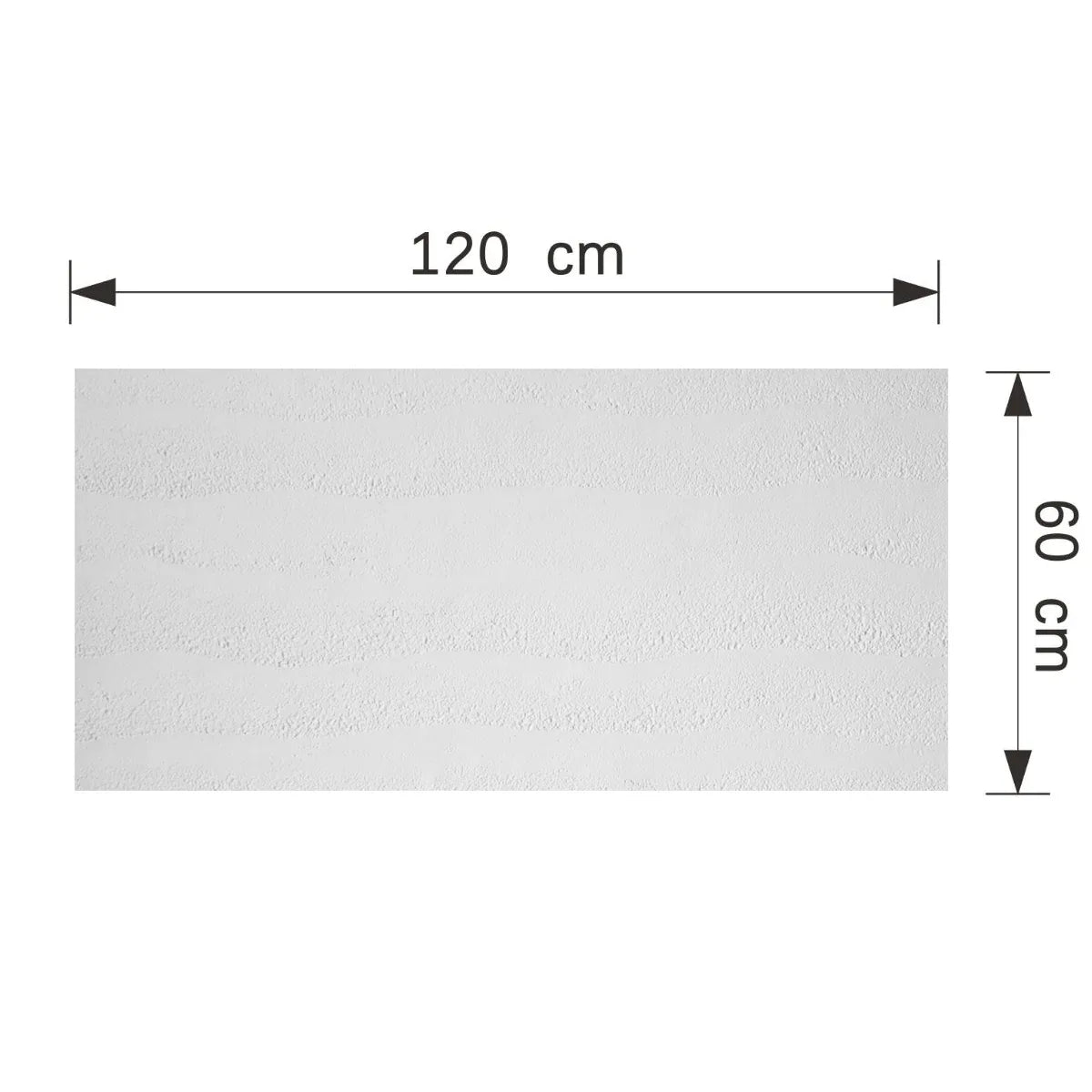 Panou decorativ din praf de piatra, Naimeed D7321,flexibil, ignifug, strat protector ceramic, rezistent la razele UV, 120x60x0.2 cm, alb
