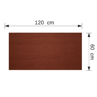 Panou decorativ din praf de piatra, Naimeed D7324, flexibil, ignifug, strat protector ceramic, rezistent la razele UV, 120x60x0.2 cm, rosu caramiziu
