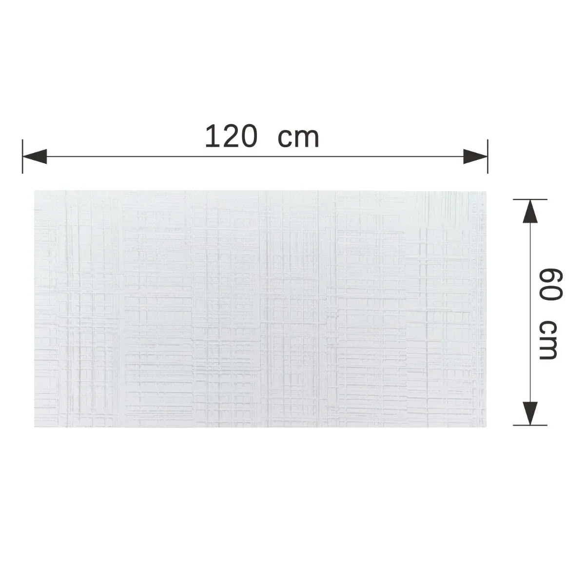 Set 8 panouri decorative din praf de piatra, Naimeed D7326, flexibile, ignifuge, strat protector ceramic, rezistente la razele UV, 120x60x0.2 cm, alb