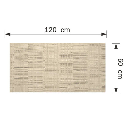 Set 9 panouri decorative din praf de piatra, Naimeed D7327, flexibile, ignifuge, rezistente la razele UV, 120x60x0.2 cm, bej vanilie