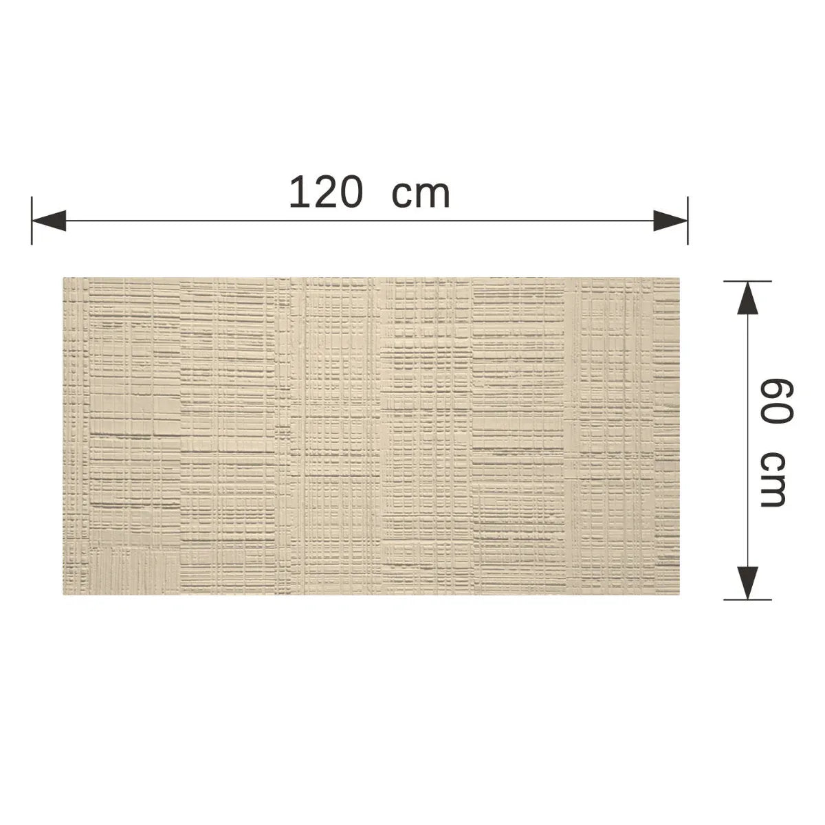 Panou decorativ din praf de piatra, Naimeed D7327, flexibil, ignifug, rezistent la razele UV, 120x60x0.2 cm, bej vanilie