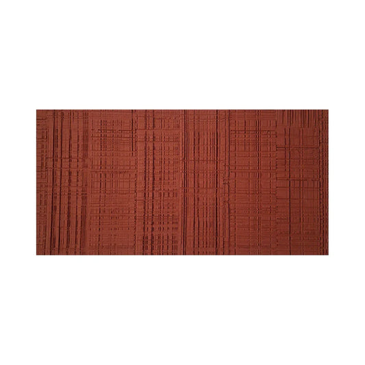 Set 6 panouri decorative din praf de piatra, Naimeed D7328, flexibile, ignifuge, strat protector ceramic, rezistente la razele UV, 120x60x0.2 cm, rosu caramiziu