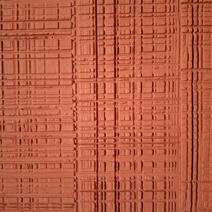 Set 6 panouri decorative din praf de piatra, Naimeed D7328, flexibile, ignifuge, strat protector ceramic, rezistente la razele UV, 120x60x0.2 cm, rosu caramiziu