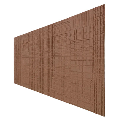 Set 6 panouri decorative din praf de piatra, Naimeed D7329, flexibile, ignifuge, strat protector ceramic, rezistente la razele UV, 120x60x0.2 cm, maro scortisoara
