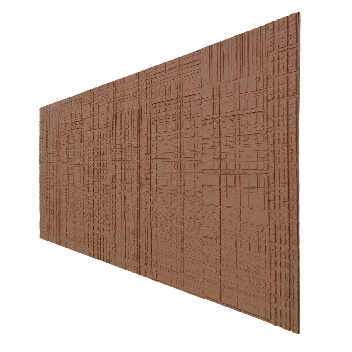 Set 9 panouri decorative din praf de piatra, Naimeed D7329, flexibile, ignifuge, strat protector ceramic, rezistente la razele UV, 120x60x0.2 cm, maro scortisoara