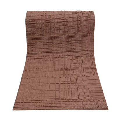 Panou decorativ din praf de piatra, Naimeed D7329, flexibil, ignifug, strat protector ceramic, rezistent la razele UV, 120x60x0.2 cm, maro scortisoara