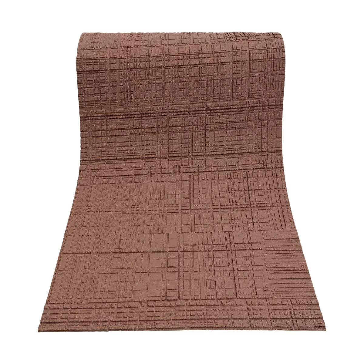 Set 7 panouri decorative din praf de piatra, Naimeed D7329, flexibile, ignifuge, strat protector ceramic, rezistente la razele UV, 120x60x0.2 cm, maro scortisoara