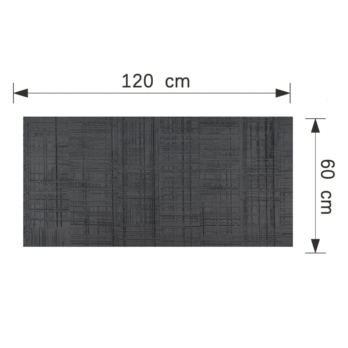 Set 12 panouri decorative din praf de piatra, Naimeed D7330, flexibile, ignifuge, strat protector ceramic, rezistente la razele UV, 120x60x0.2 cm, gri antracit