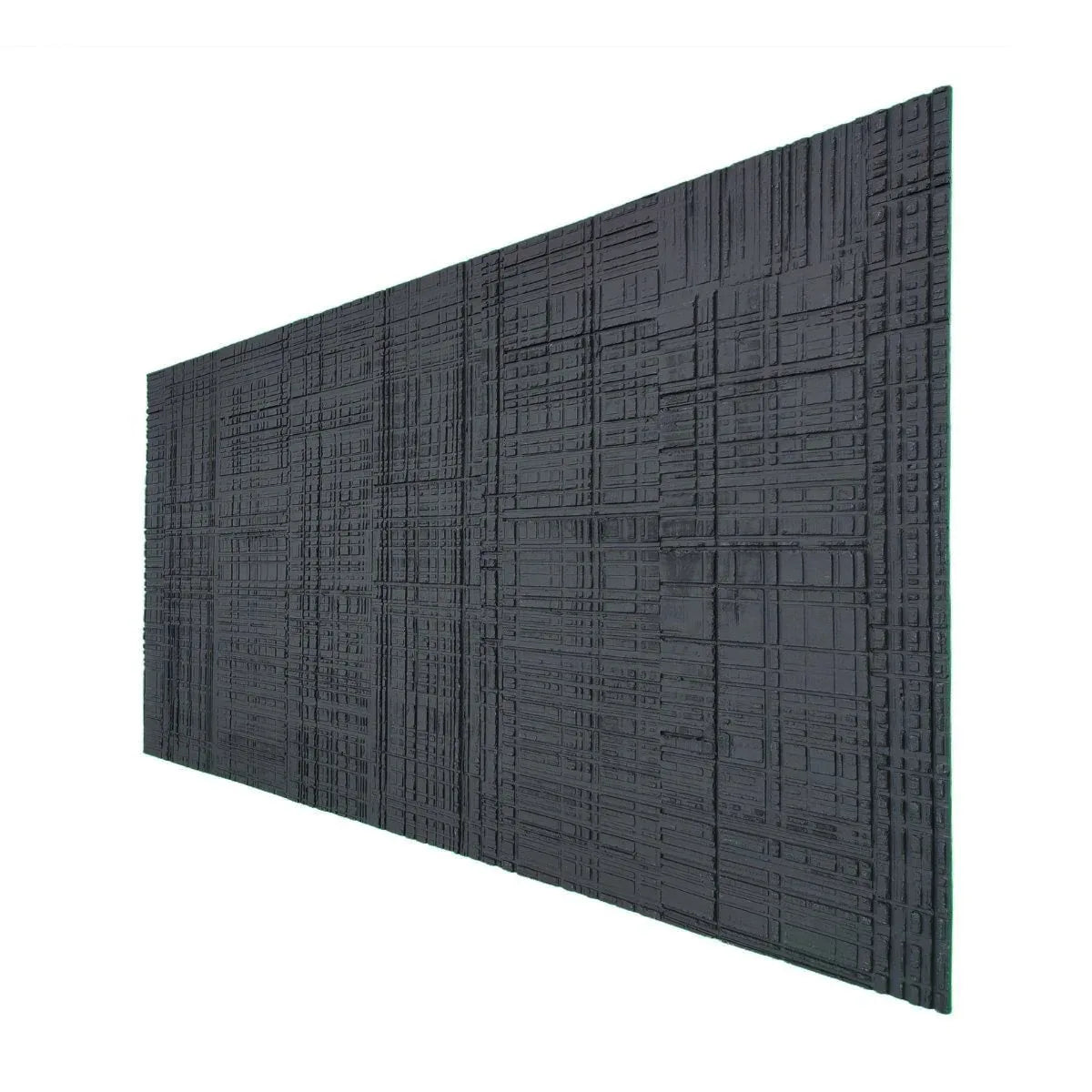 Set 10 panouri decorative din praf de piatra, Naimeed D7330, flexibile, ignifuge, strat protector ceramic, rezistente la razele UV, 120x60x0.2 cm, gri antracit