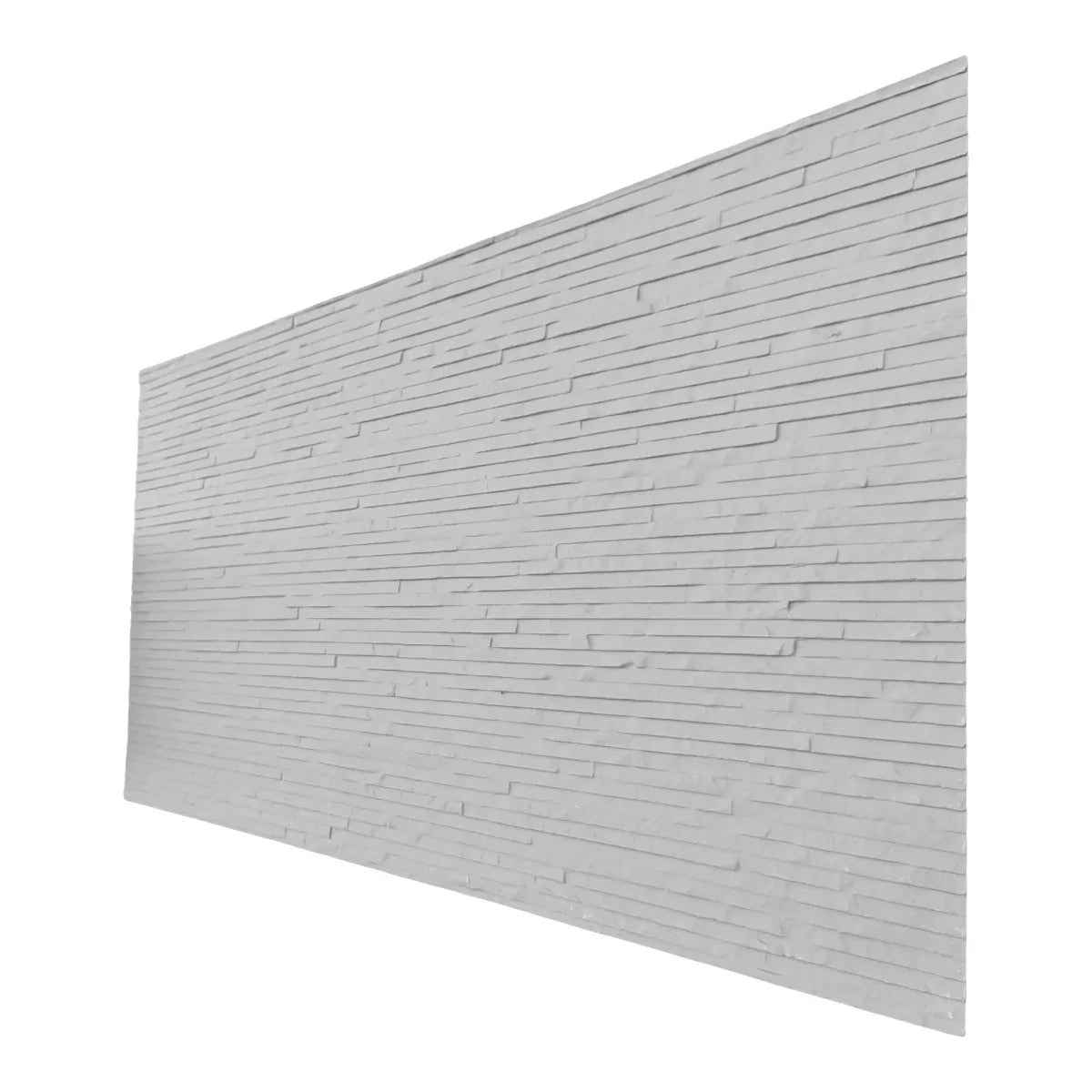 Set 16 panouri decorative din praf de piatra, Naimeed D7331, flexibile, ignifuge, strat protector ceramic, rezistente la razele UV, 120x60x0.2 cm, alb